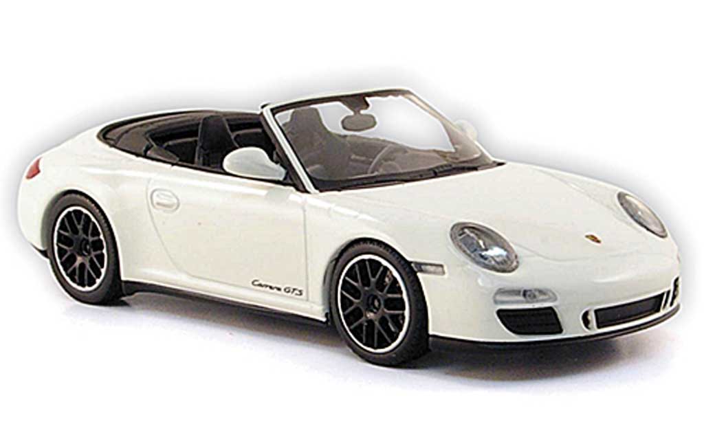 Porsche 997 GTS 1/43 Minichamps Carrera GTS Cabriolet wit 2011 modelauto