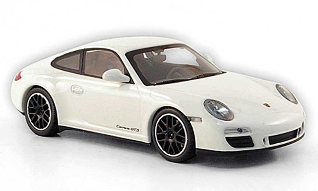 Porsche 997 GTS 1/43 Minichamps Carrera GTS Coupe wit 2011 modelauto