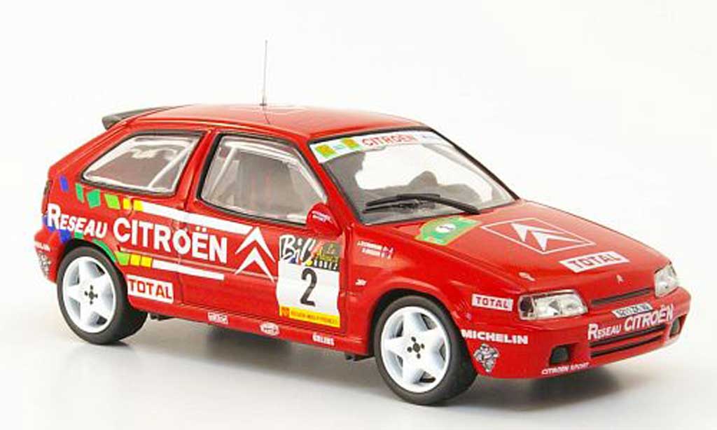 Citroen ZX Rallye 1994 1/43 Hachette Rallye 1994 16V No.2 Reseau Rally du Rouerque modelauto