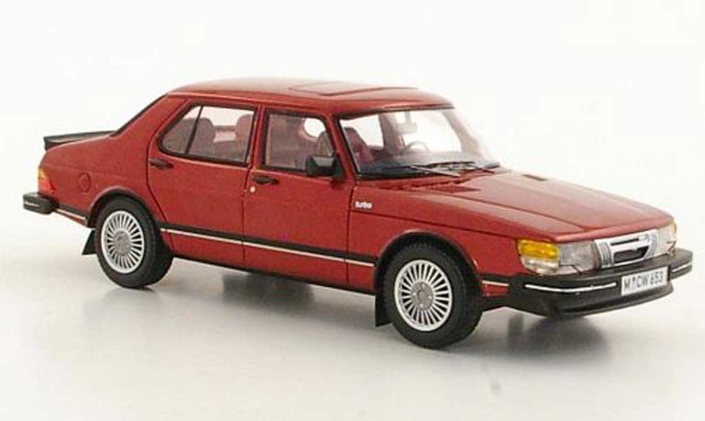 Saab 900 Turbo 1/43 Neo Turbo rood 4-portes limited edition 1981 modelauto