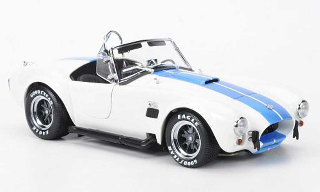 Shelby Ac Cobra 1/18 Kyosho 427 S/C wit/blauw modelauto