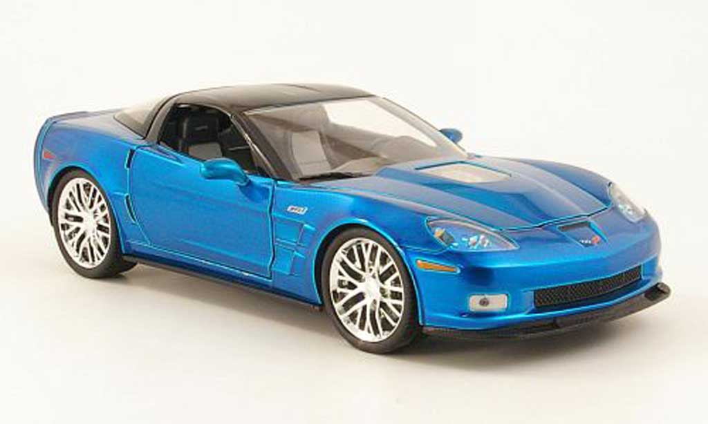 Chevrolet Corvette C6 ZR1 1/18 Jada Toys C6 ZR1 blauw/carbon phares 2009 modelauto