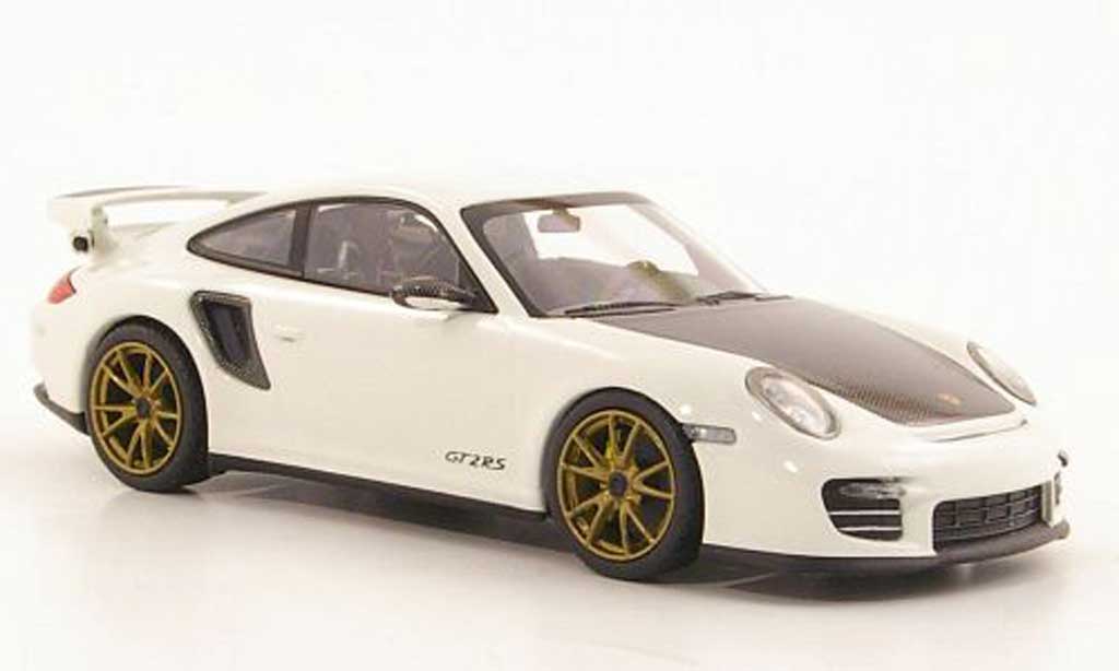 Porsche 997 GT2 RS 1/43 Minichamps GT2 RS 2010 (II) wit goldene Felgen modelauto