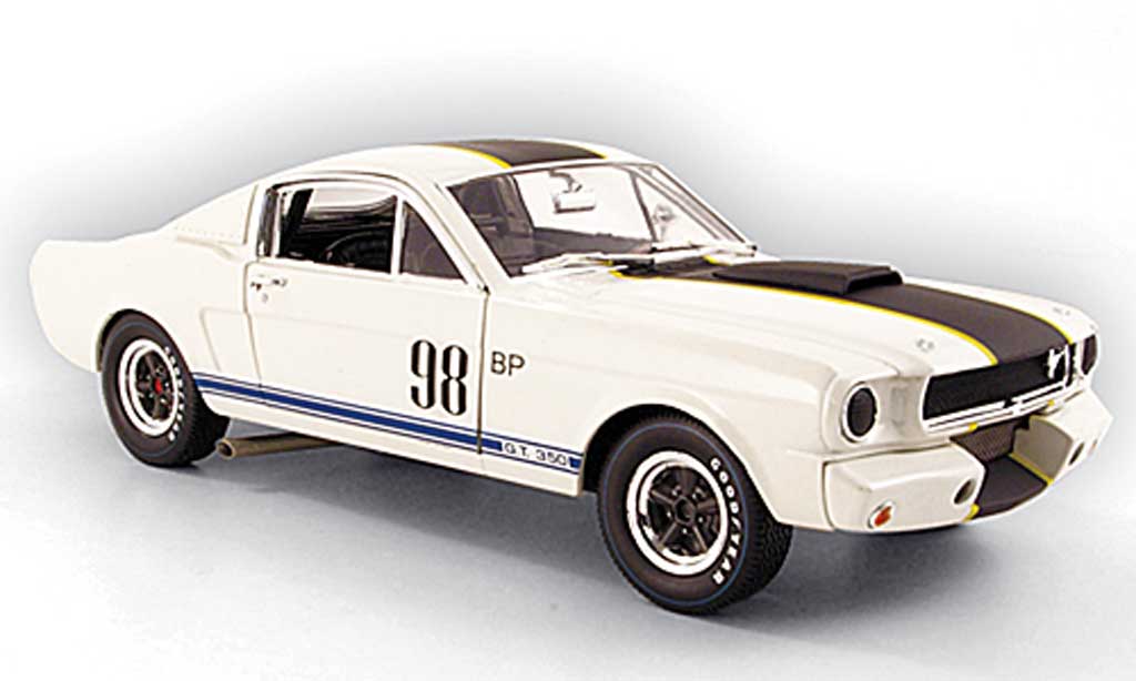 Shelby GT 350 1965 1/18 Shelby Collectibles 1965 r no.98 bp wit/zwart modelauto