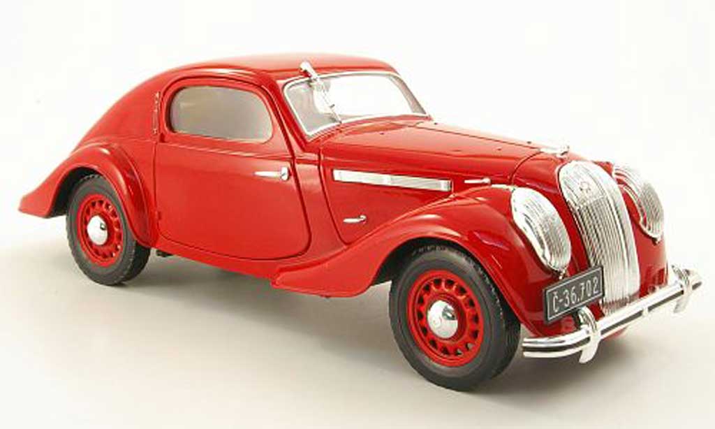 Skoda Popular Sport 1/18 Abrex Monte Carlo rood 1935 modelauto
