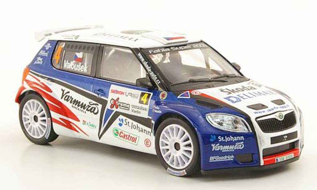 Skoda Fabia S2000 1/43 Abrex S2000 No.4 Delimax Valousek/Hruza Rally Valasska 2010 modelauto