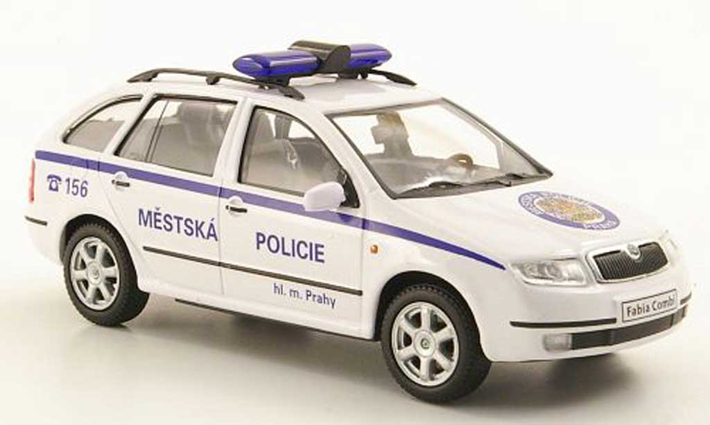 Skoda Fabia 1/43 Abrex Combi Mestska Policie Praha Politie Prag modelauto