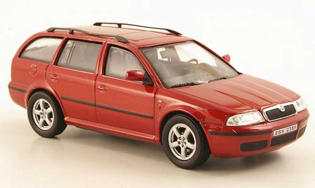 Skoda Octavia Combi 1/43 Abrex Combi Tour rood modelauto