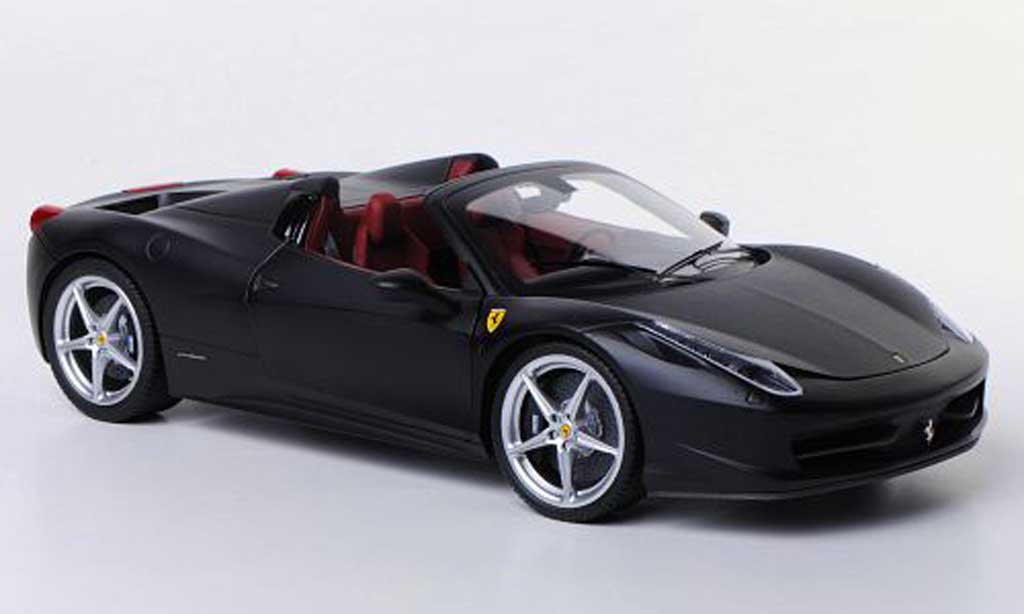 Ferrari 458 Italia Spider 1/18 Hot Wheels Elite Italia Spider matt zwart modelauto