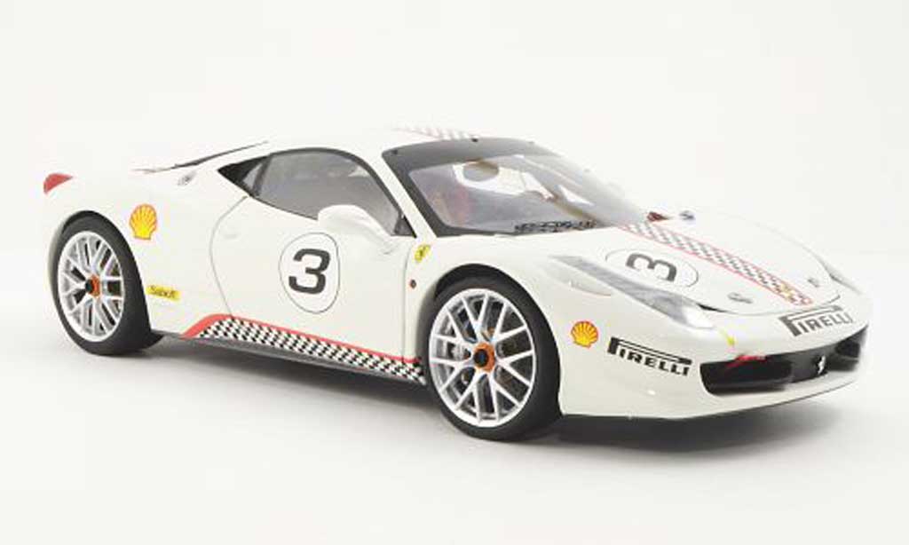 Ferrari 458 Challenge 1/18 Hot Wheels Elite Challenge No.3 wit (Elite) modelauto