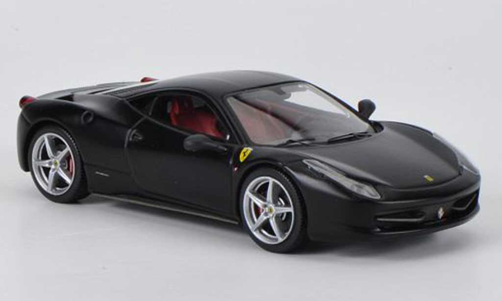Ferrari 458 Italia 1/43 Hot Wheels Elite Italia mattzwart modelauto