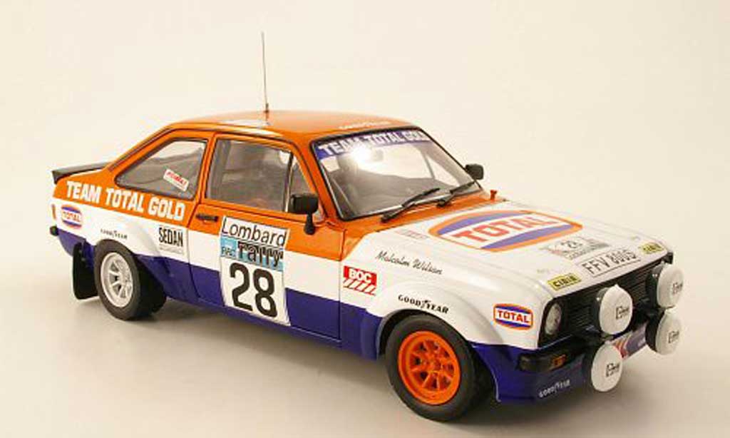 Ford Escort MK2 1/18 Sun Star MK2 1800 No.28 Total RAC Rally 1979 M.Wilson / T.Harryman modelauto