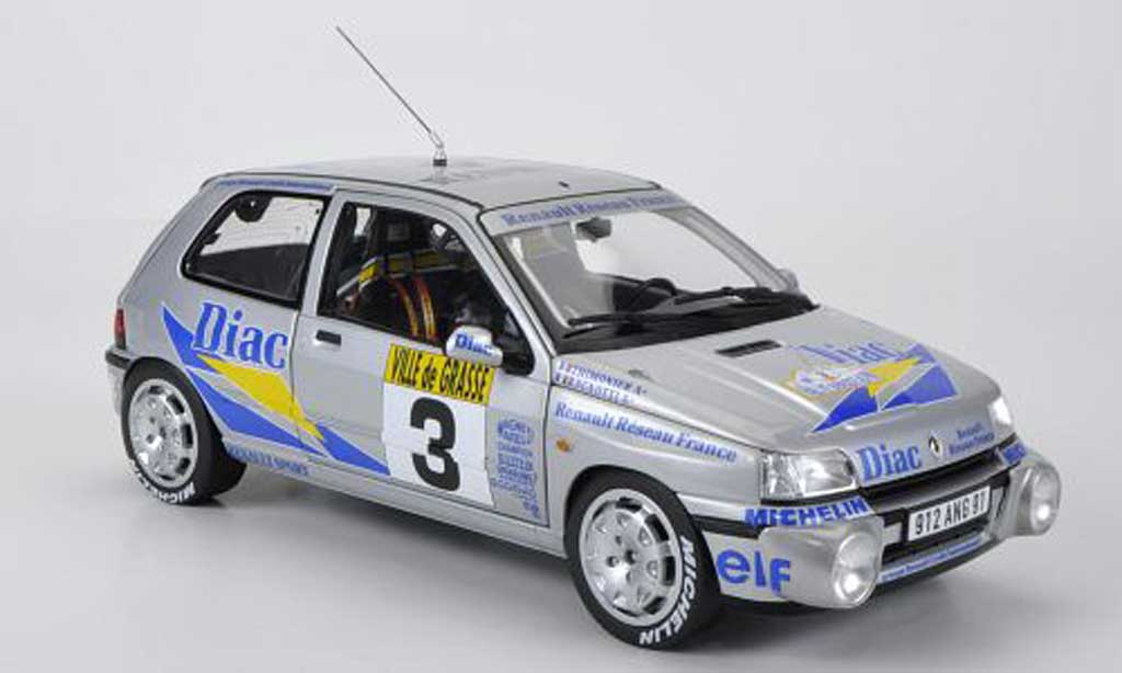 Renault Clio 16S 1/18 Norev 16S No.3 Diac Ragnotti / Thimonier Rally Grasse Alpin 1991 modelauto