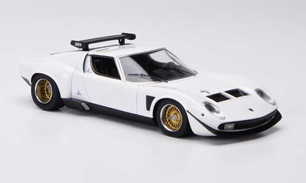 Lamborghini Miura Jota 1/43 FrontiArt Jota SVR wit 1972 modelauto