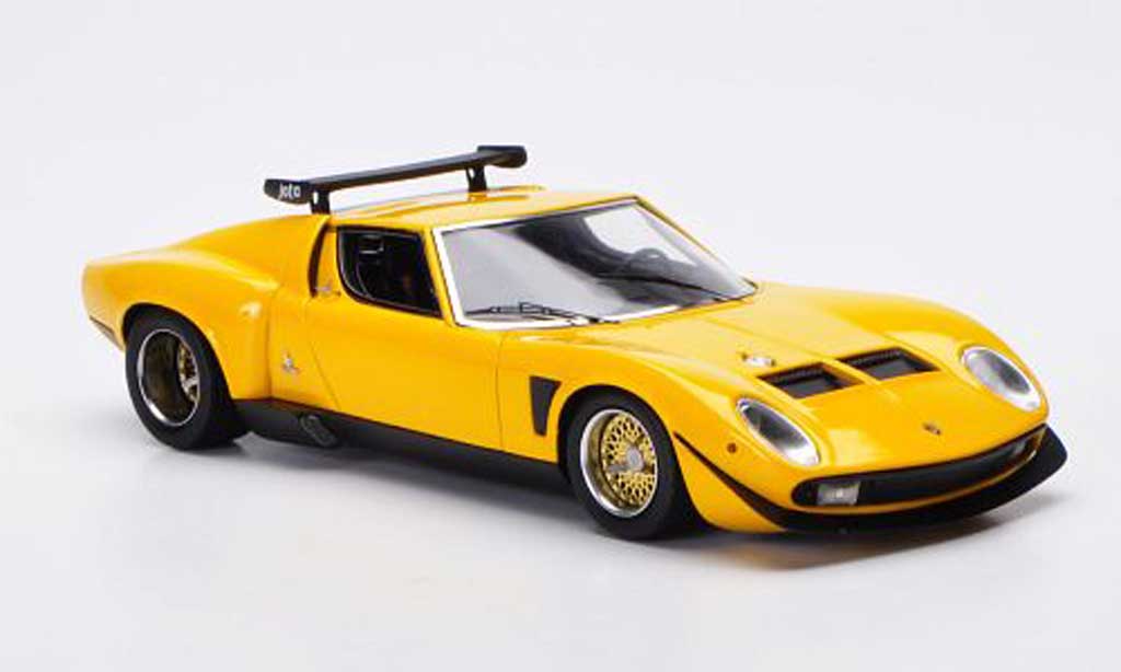 Lamborghini Miura Jota 1/43 FrontiArt Jota SVR geel 1972 modelauto
