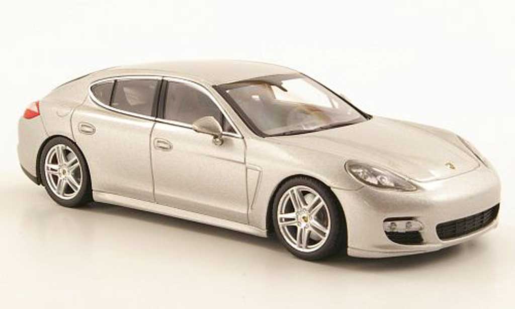 Porsche Panamera Turbo 1/43 Minichamps Turbo grijs 2010 modelauto