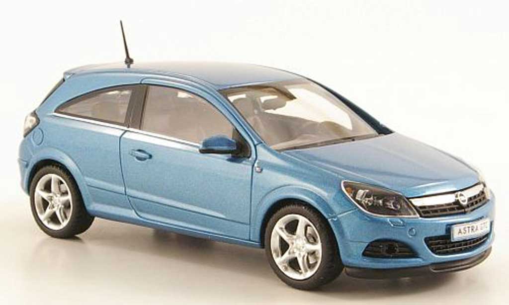 Opel Astra 1/43 Minichamps H GTC blauw 3-Turer modelauto