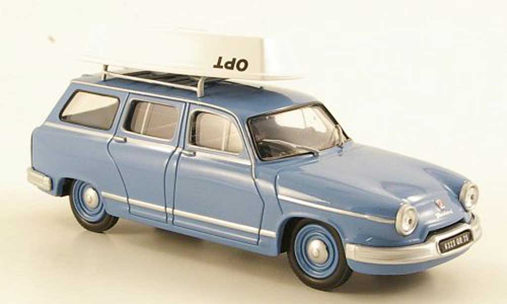 Panhard PL 17 1/43 Eligor Stationwagen blauw avec Boot modelauto