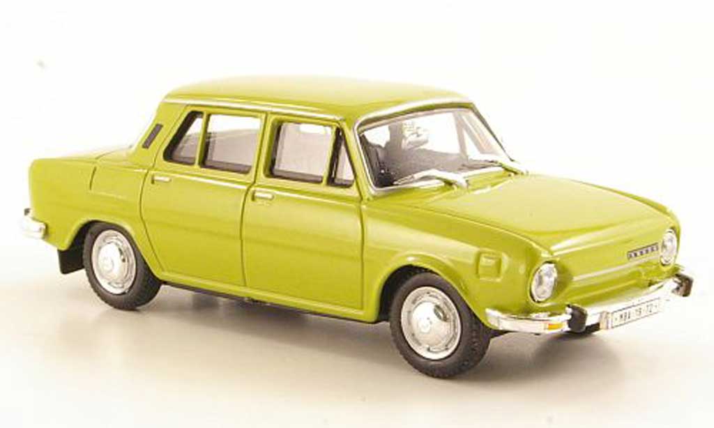 Skoda 110 1/43 Abrex geelgrun 1969 modelauto