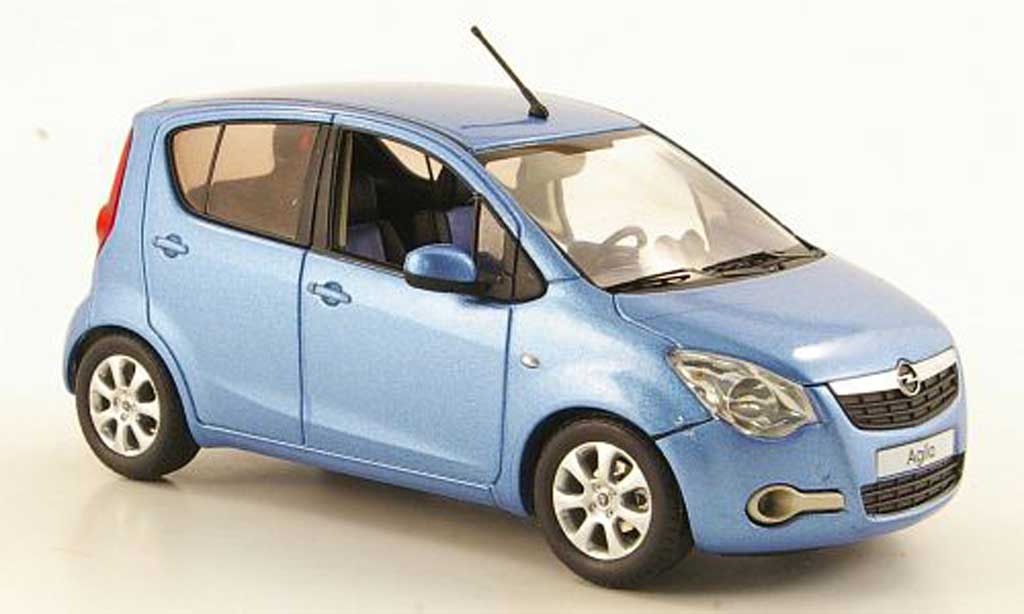 Opel Agila 1/43 Schuco B blauw 2008 modelauto