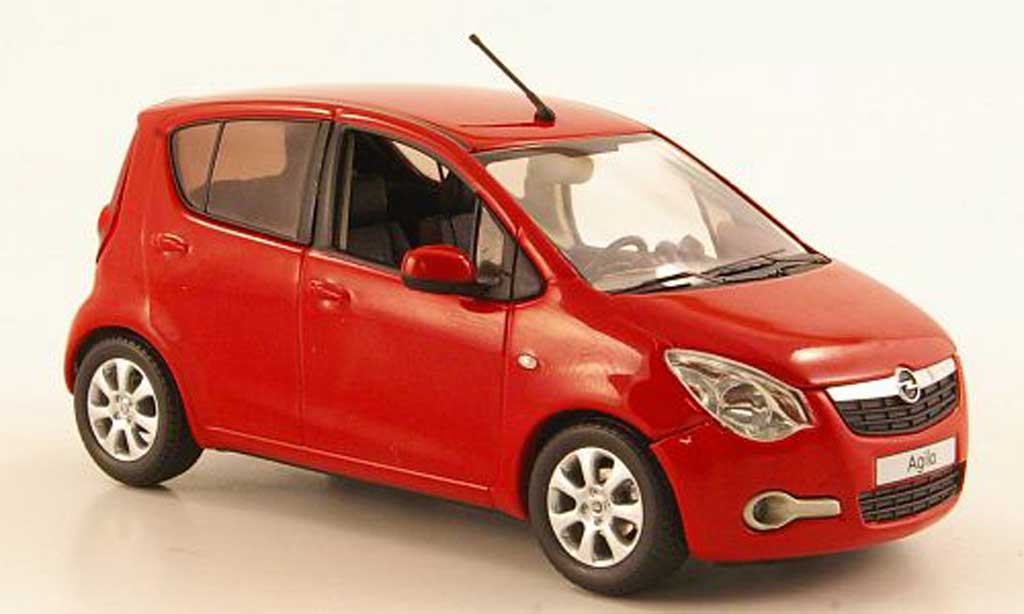 Opel Agila 1/43 Schuco B rood 2008 modelauto