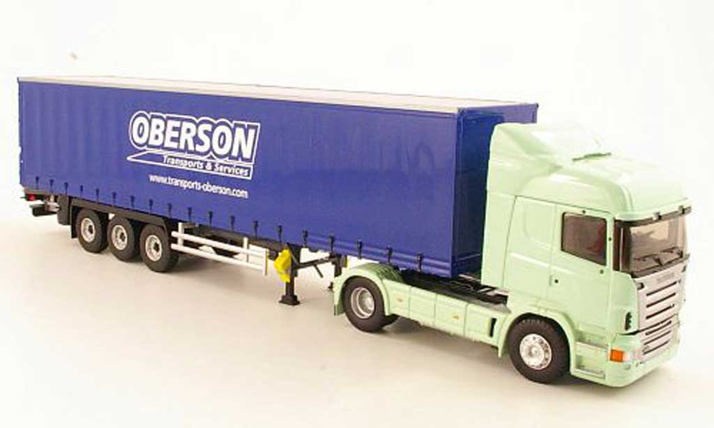Scania Serie R 1/43 Eligor Highline Transports & Services Oberson Gardinenplanen-Sattelzug modelauto