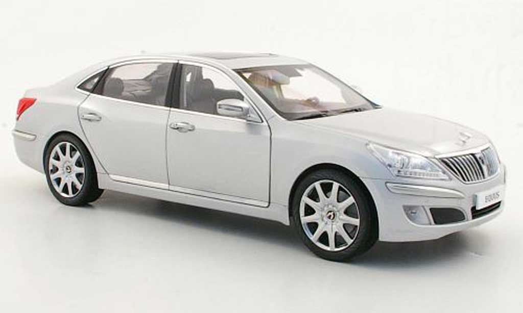 Hyundai Equus 1/18 Minikraft grijs metallic modelauto