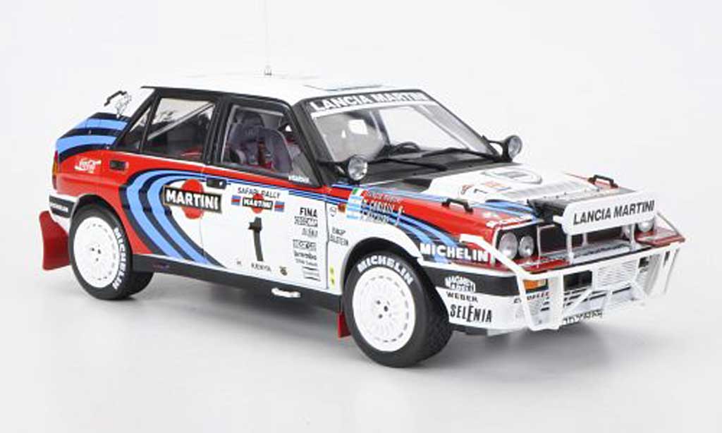Lancia Delta HF Integrale 1/18 Sun Star HF Integrale 16V No.1 Martini J.Recalde/M.Christie Safari Rally 1991 modelauto