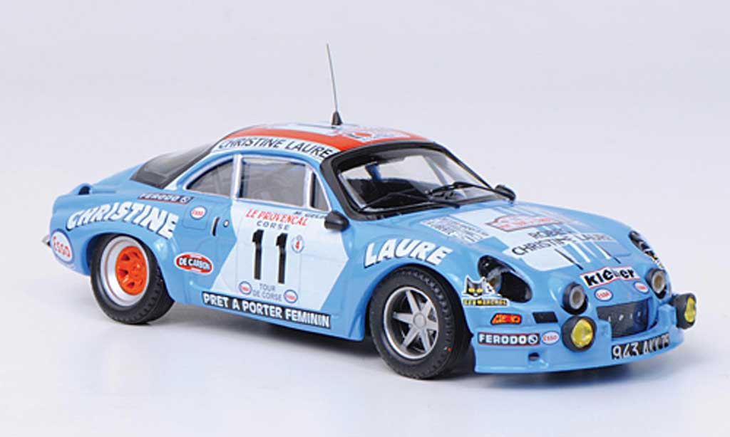 Alpine A110 1/43 Trofeu No.11 Christine Laure J.Henry / M.Gelin Tour de Corse 1975 modelauto