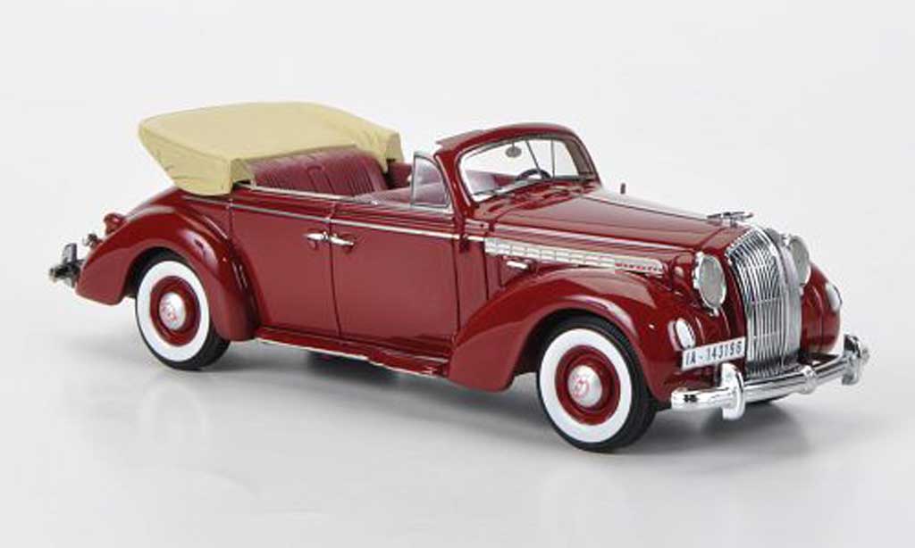 Opel Admiral 1/43 Neo Cabriolet rood 1938 modelauto