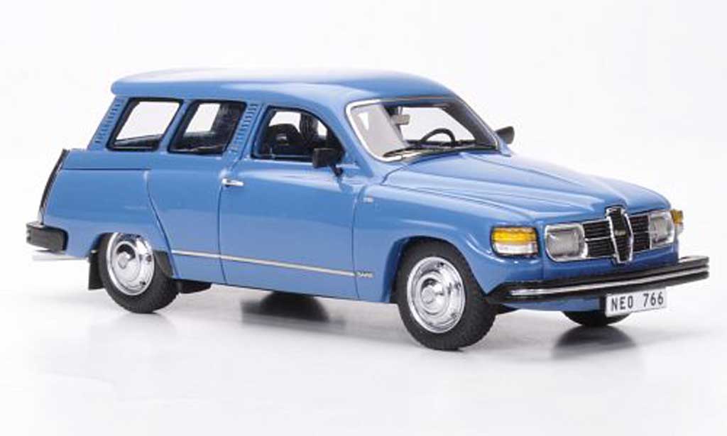 Saab 95 1/43 Neo GL blauw 1979 modelauto