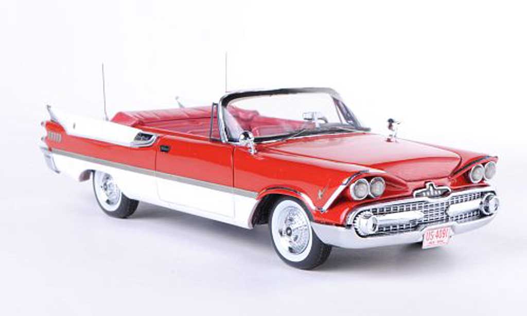 Dodge Custom Royal Lancer 1/43 Neo Cabriolet rood/wit 1959 modelauto