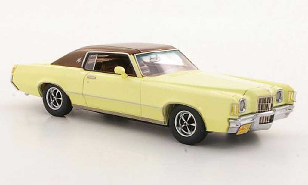Pontiac Grand Prix 1/43 Neo Hardtop Coupe geel/bruin 1972 modelauto