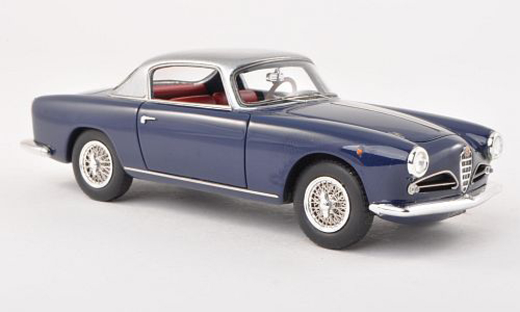 Alfa Romeo 1900 Sprint 1/43 Neo Sprint C Touring zwart-blauw/grijs 1956 modelauto