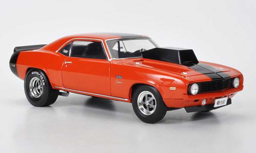 Chevrolet Camaro SS 1/18 Highway 61 SS Baldwin Motion Pro Stock oranje/zwart 1969 modelauto