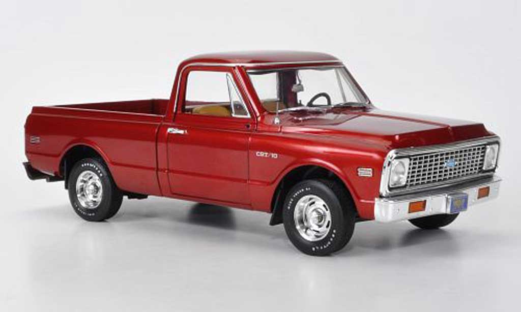 Chevrolet C-10 1/18 Highway 61 Fleetside Pick Up rood 1969 modelauto