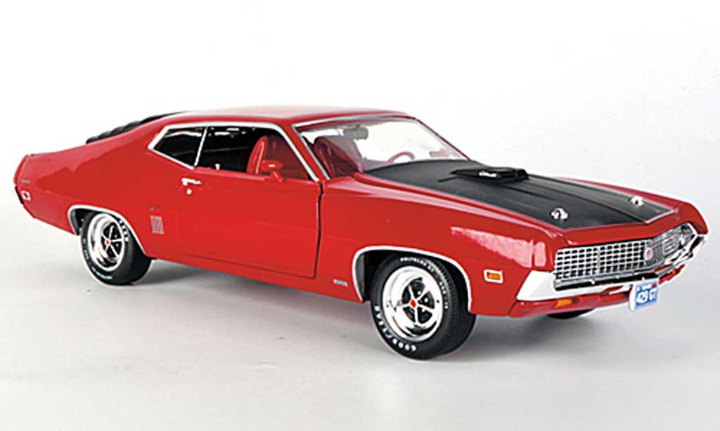 Ford Gran Torino 1/18 Ertl GT 429 rood/mattzwart 1970 modelauto