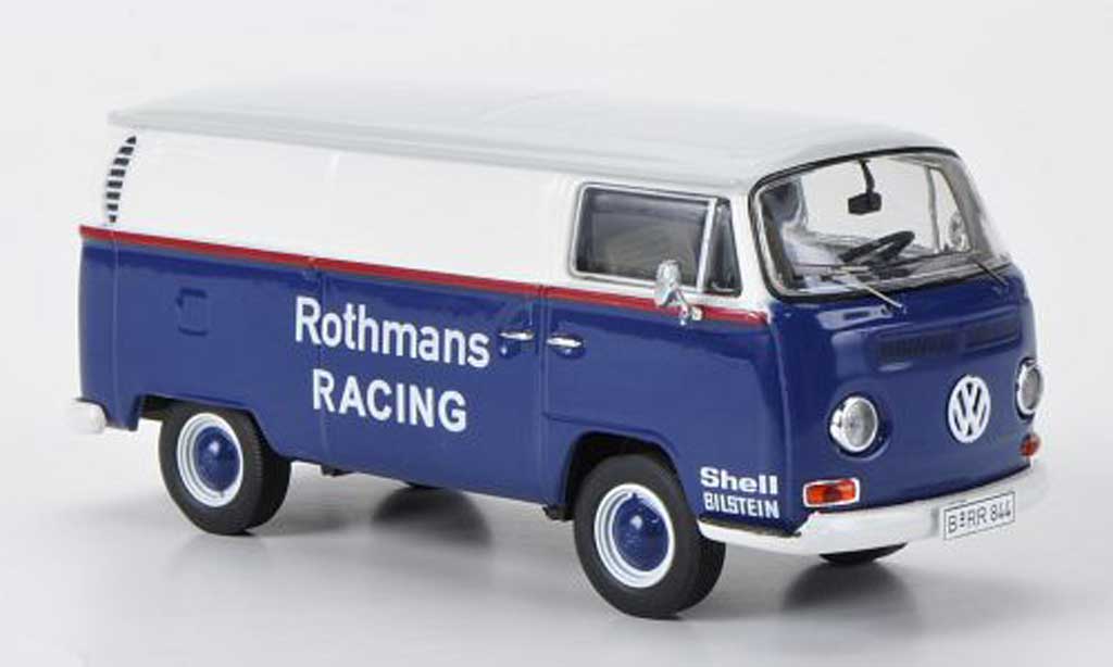 Volkswagen T2 A 1/43 Premium ClassiXXs A Kasten roodhmans Racing wit/blauw/grijs modelauto