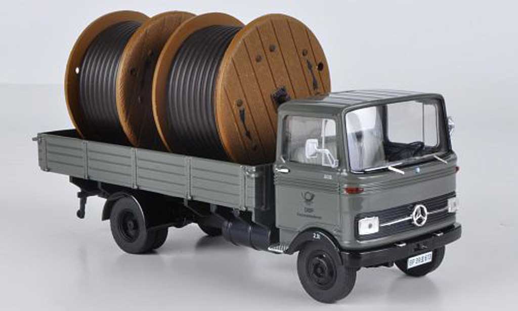 Mercedes L3500 1/43 Premium ClassiXXs / Porsche Pr. m. 2 Kabeltr. DBP-Fernmeldedienst grijs modelauto