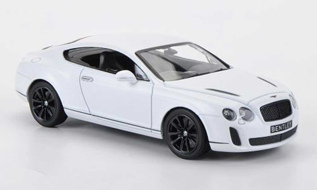 Bentley Continental 1/43 Minichamps Supertsports matt- wit avec Figur 2009 modelauto