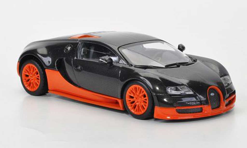 Bugatti Veyron Super Sport 1/43 Minichamps Super Sport grijs/oranje avec Figur 2011 modelauto