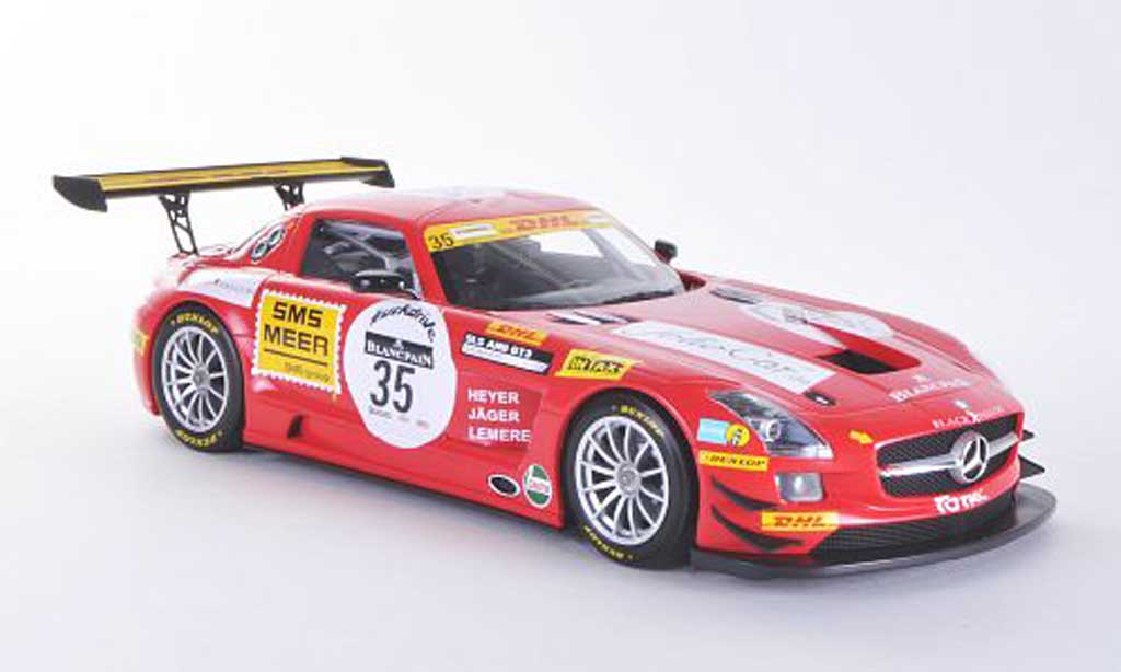 Mercedes SLS 1/18 Minichamps AMG GT3 No.35 Team Black Falcon K.Heyer / T.Jager / S.Lemeret 24h Spa 2011 modelauto