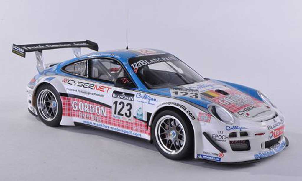 Porsche 997 GT3 1/18 Minichamps GT3 R 2011 No.123 Muhlner Motorsport 24h Spa Fumal/Thiry/Rozenblad/Lefort modelauto