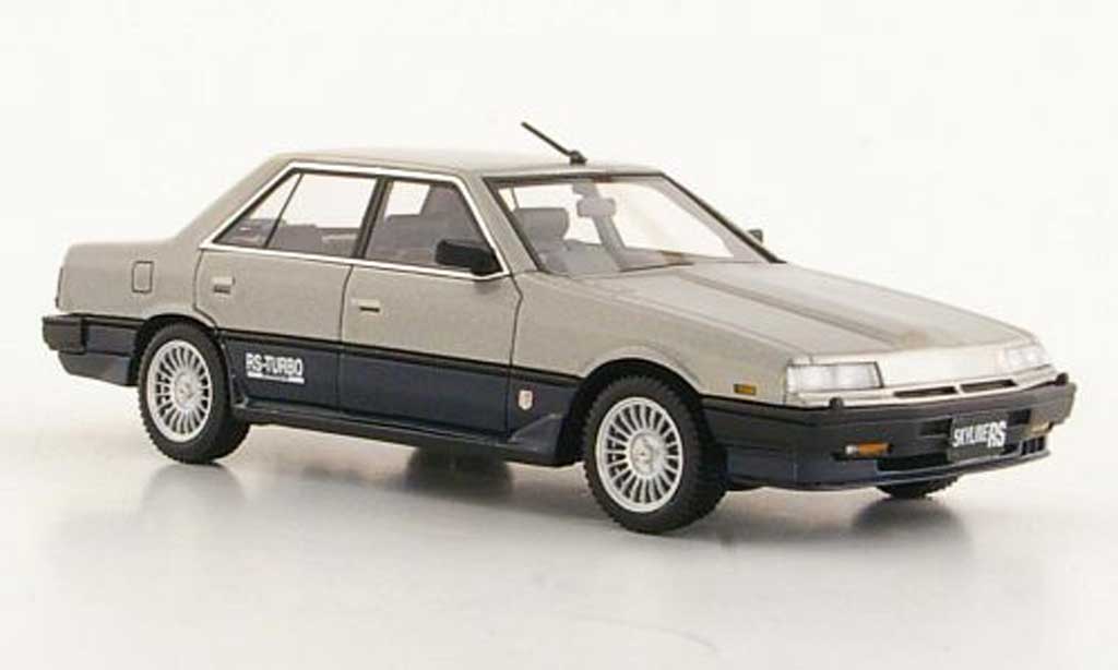 Nissan Skyline 2000 1/43 Hi Story 2000 Sedan Turbo -X grijs grijs/blauw RHD 1984 modelauto