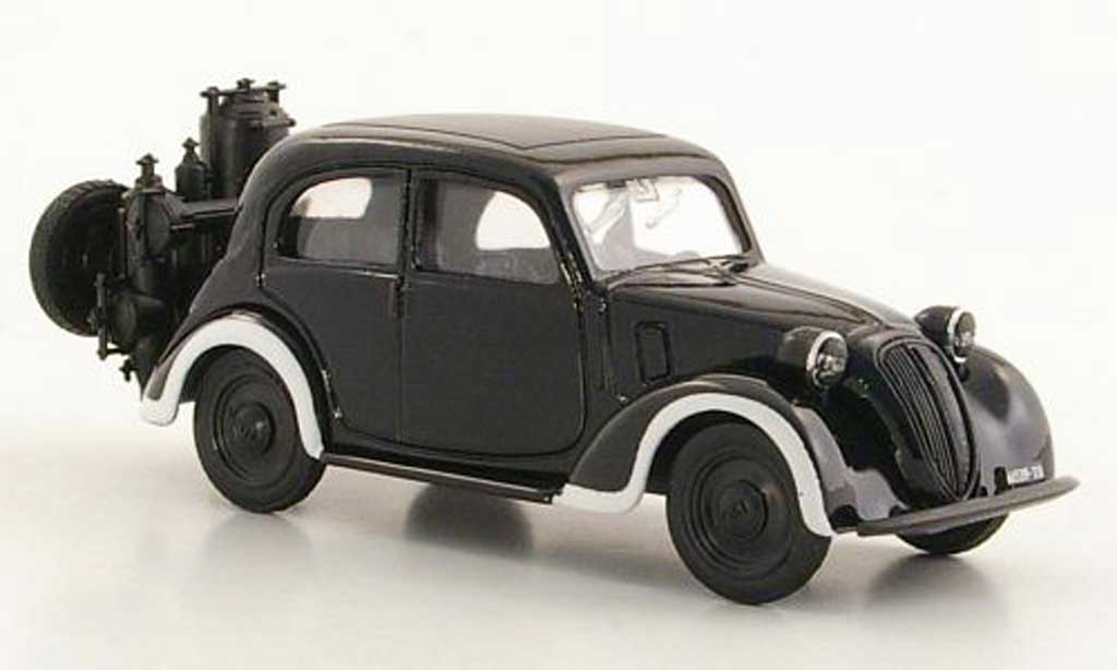 Fiat 1100 1/43 Brumm Gassogeno zwart modelauto