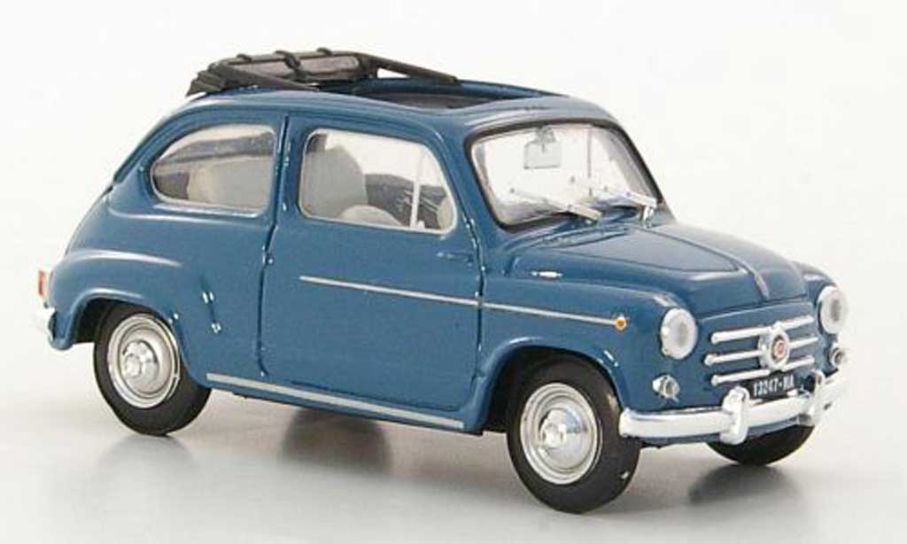 Fiat 600 1/43 Brumm D blauw 1960 modelauto