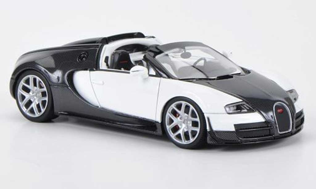 Bugatti Veyron 16.4 1/43 Look Smart 16.4 Vitesse carbon/wit Autosalon Genf 2012 modelauto