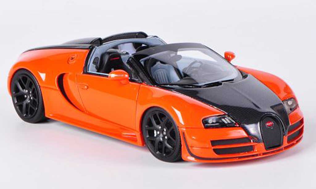 Bugatti Veyron Grand Sport 1/43 Look Smart Grand Sport 16.4 Vitesse oranje/carbon Autosalon Genf 2012 modelauto