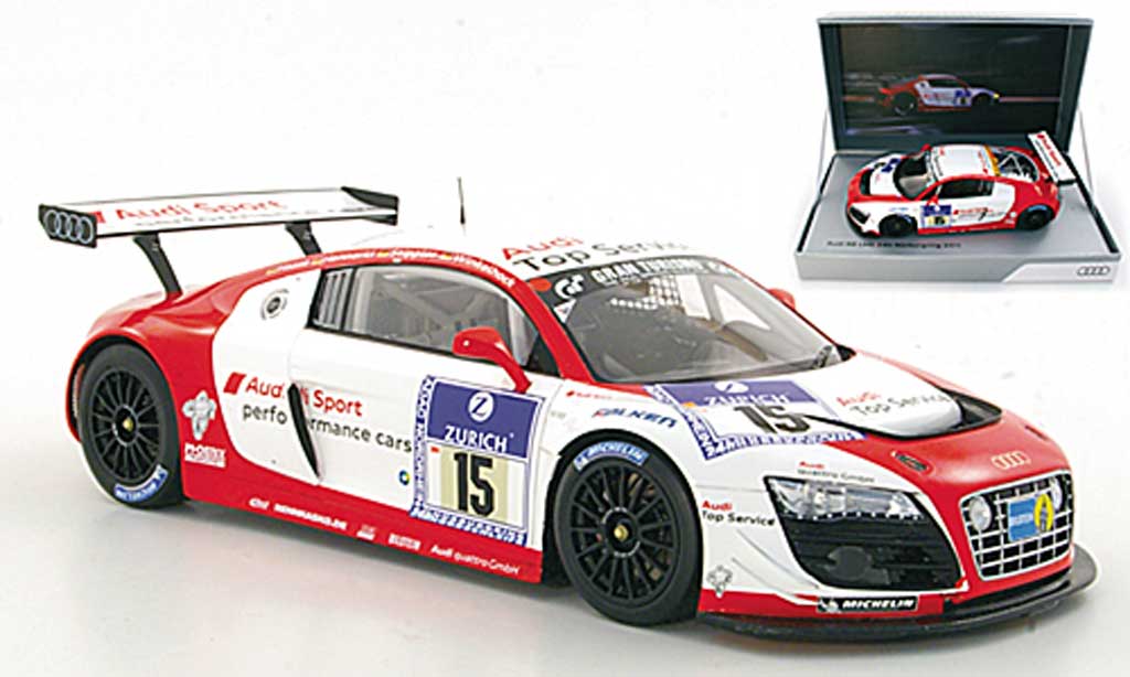 Audi R8 LMS 1/18 Spark LMS No.15 Sport Haase / Hennerici / Stippler / Winkelhock ADAC 24h Nurburgring 2011 modelauto
