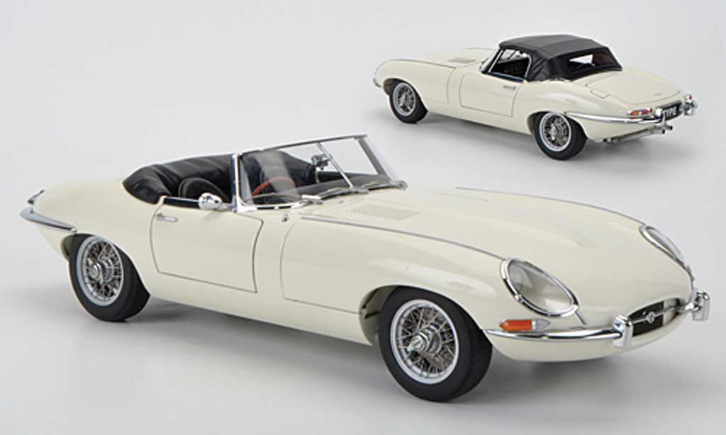 Jaguar E-Type 1/18 Autoart Roadster Series I 3.8 beige modelauto